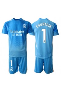 Real Madrid Thibaut Courtois #1 Maalivahti Jalkapallovaatteet Lasten Kotipeliasu 2025-26 Lyhythihainen (+ Lyhyet housut)